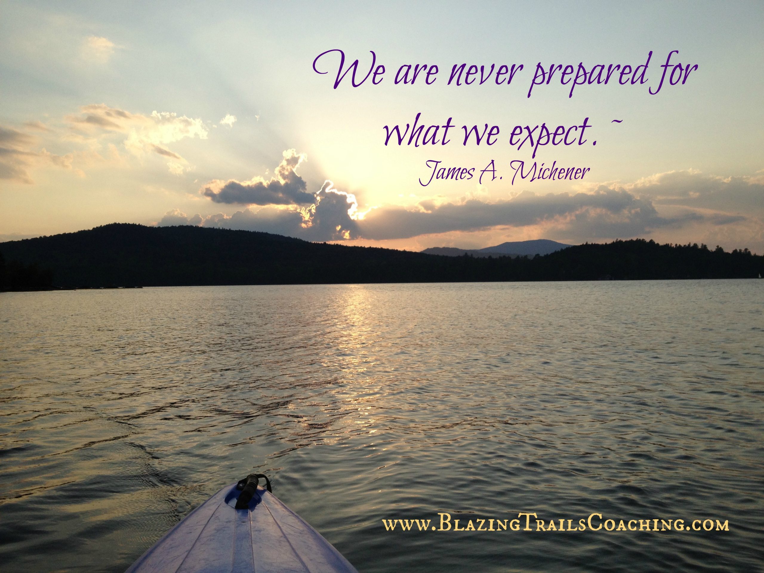 We are never prepared for what we expect